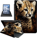 Baby Cheetah Pattern Case for Samsung Galaxy Tab S9 Plus/X810/X816B/X818U/S9 FE Plus 12.4inch/S10 PlusBFDHGQZC 360 Degree Rotating Stand Protective Cover with Auto Sleep/Wake