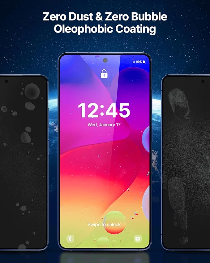 DOME GLASS Whitestone Compatible with Galaxy S26 Full Coverage UV Tempered Glass Screen Protector with LOCA Adhesive [2 Pack]