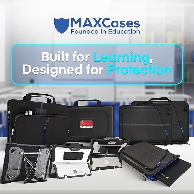 MAXCases Extreme Shell Microsoft Surface Pro 9/10/11 Case 13 Black - Rugged Custom-Fit Protective Cover for Microsoft Surface Pro Case with Stylus Holder - Shockproof &amp Durable Tablet Cover