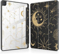 Tuiklol for Samsung Galaxy Tab A9+ Tablet 11” / A9+ Plus 2024 2023Buit-in S-Pen Holder with Clear Protective Cover Transparent Back Shell Auto Wake/Sleep Samsung Tab A9 Plus CoverMoon and Star