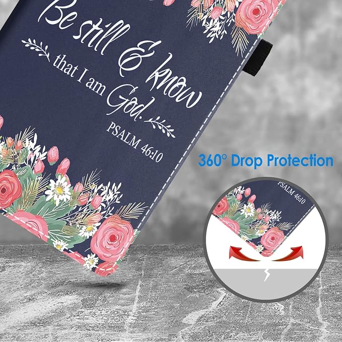 Floral Quote Bible Verse Psalm 46:10