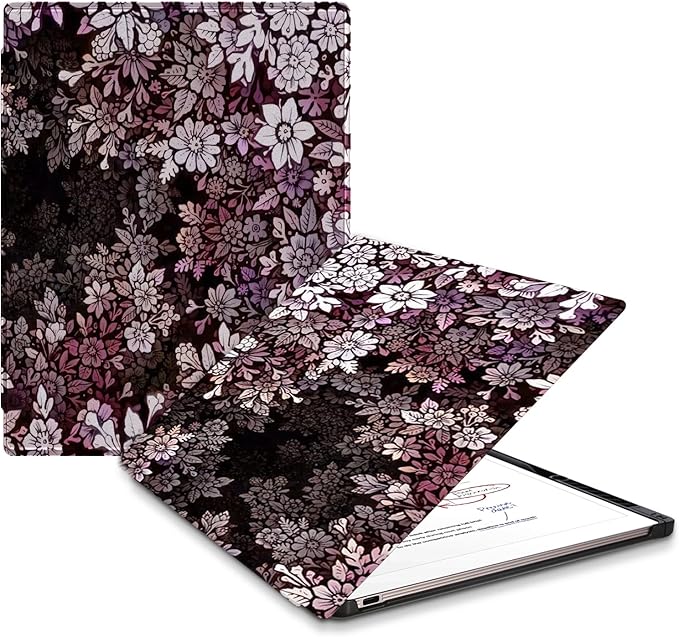 Case for Remarkable Paper Pro Tablet 11.8 (2024 Released) Lightweight and Hard Back Shell Protective Book Folio CoverHave Auto Sleep/WakePen Holder and Pen Tips Box (Pink White Flowers)