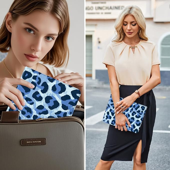 Blue Leopard Print