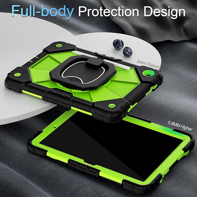 Case for Samsung Galaxy Tab A9+/A9 Plus 11 Inch (SM-X210/X216/X218) with Screen Protector/Rotating Stand/Pencil HolderMilitary Grade Shockproof Cover for Galaxy Tab A 9 Plus Cases