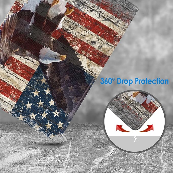 Military Wall Graffiti USA Flag Bald Eagle