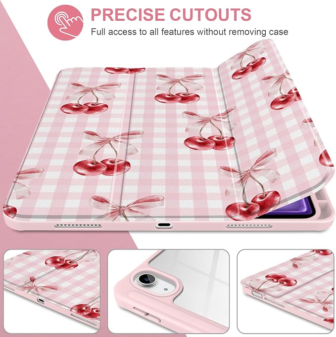 Pink Checkerboard & Cherries