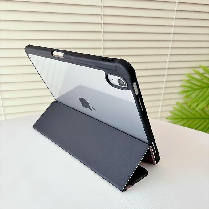 JANDM Leopard Case for iPad 11th Generation 11 Inch 2025 iPad 10th Case 10.9 Inch 2022 Trifold Stand with Auto Wake/Sleep Soft Tortoise Shell Amber Leopard Pattern Case