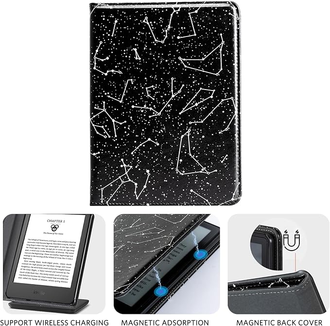 CoBak Case for 6 Tablet Cases (2024 &amp 2022 11th Gen) - PU Leather Smart Cover with Auto Sleep/Wake &amp Hand Strap Premium Protective Case for Tablet Case