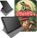 Case for Samsung Galaxy Tab S8 Plus 2022/S7 FE 2021/S7 Plus 2020 12.4 Inch Frog On Mushroom Theme 360 Degree Rotating Stand Smart Protective Cover for Samsung S7 FE Tablet