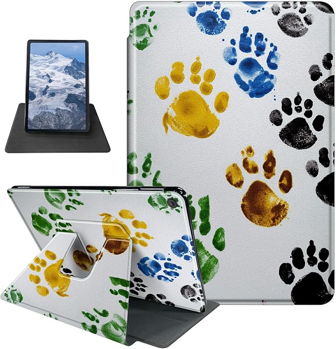 Colorful Dog Paw Prints