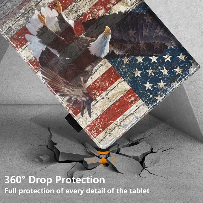 Military Wall Graffiti USA Flag Bald Eagle