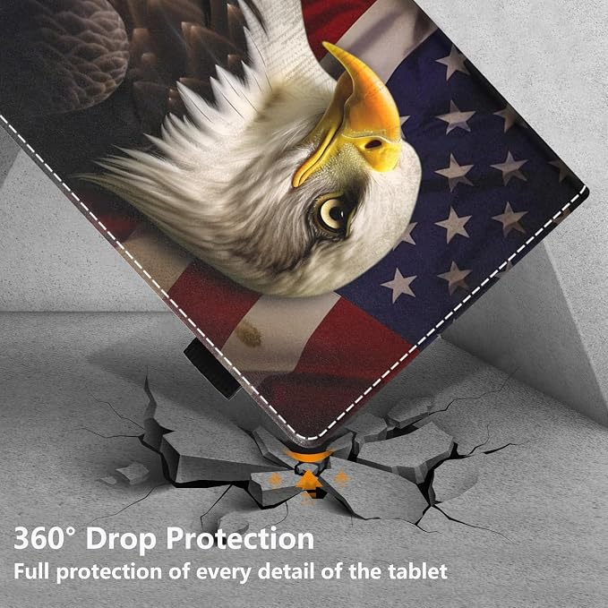 Patriotic American Flag Bald Eagle-1