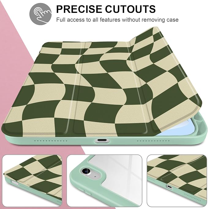 Green Wavy Checker