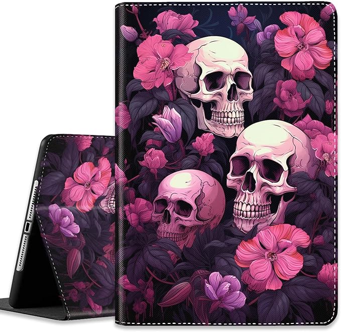 Skeleton and Pink Flowers