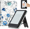 CoBak Case for 6 Tablet Reader - PU Leather Smart Cover with Auto Sleep/Wake &amp Hand Strap not Compatible with Kobo ClaraBlue Blossom
