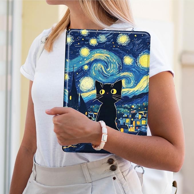 Starry Night Black Cat