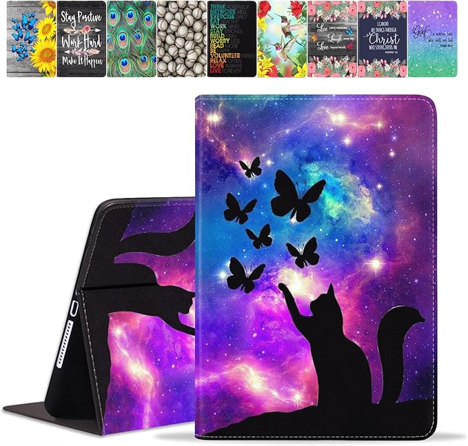 Galaxy Nebula Cat and Butterfly