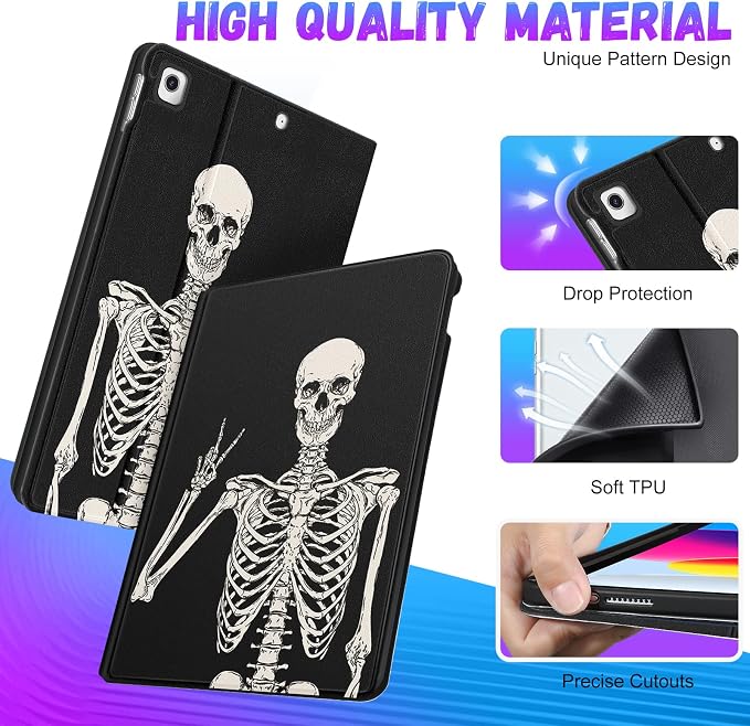 for ipad 9/8/7th-Yes Skeleton
