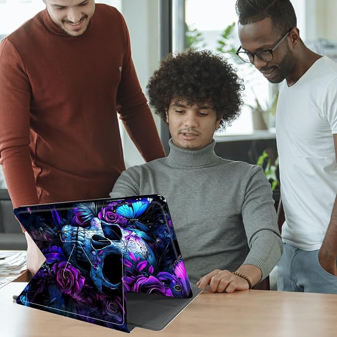 Purple And Blue Skull