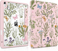 DONGKE Case for iPad Air 11-inch M4 2026 &amp M3 2025 &amp M2 2024 iPad Air 5th/4th Generation 10.9 2022/2020 [Built-in Pencil Holder] Clear Acrylic Back Trifold Stand Smart Cover Wildflower &am