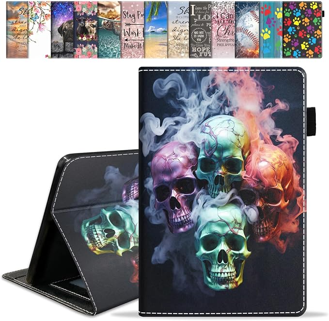Colored smoke and skull