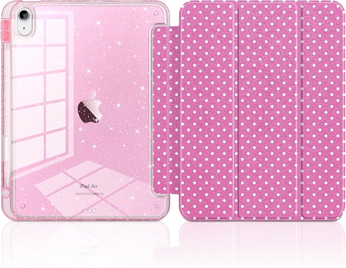 Rose Pink & White Polka Dots