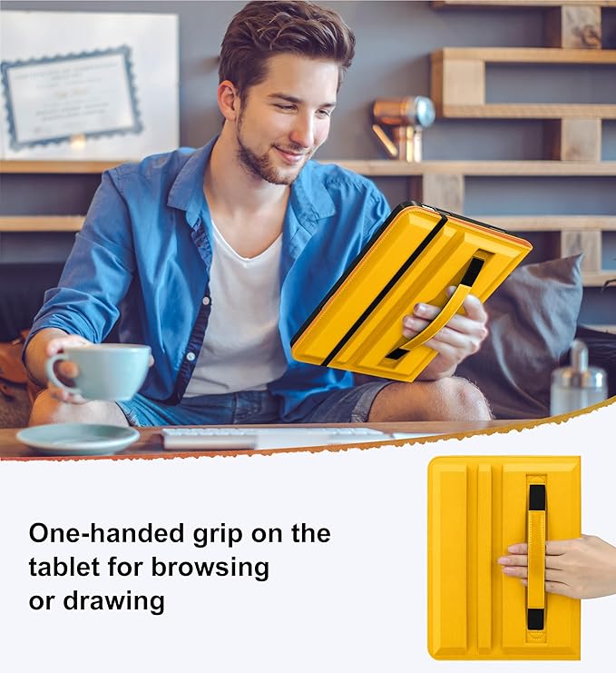 DTTO for iPad A16 Case iPad 11th / 10th Generation Case (2025/2022) 360 Degree Rotating Premium Leather Folio Stand Cover with Pencil Holder Orange