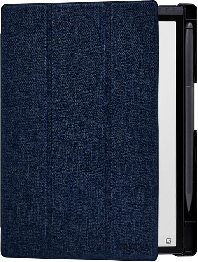 Protective Folio Case for 8.2'' iFLYTEK AINOTE Air 2 Ultra-Thin Lightweight Trifold Protective Cover with Built-in Pen Holder Auto Sleep/Wake for AINOTE Air2 Tablet (Cloth Bark Blue)