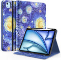 Case for iPad Air 11-inch M3/ M2 (2025/2024) iPad Air 5th/ 4th Generation 10.9'' (2022/2020) iPad Pro 11 (4th/3rd/2nd/1st Gen) Multi-Angle Stand Cover with Pencil Holder Starry Night