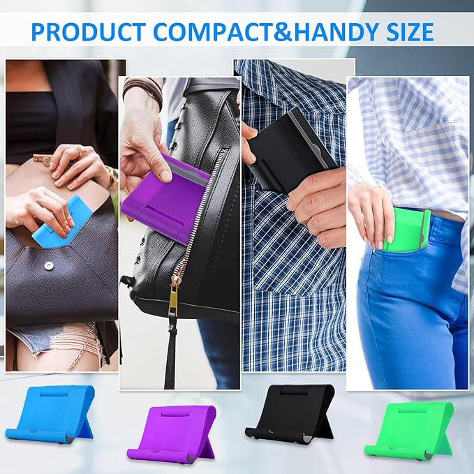 Wenqik 36 Pcs Cell Phone Stands Foldable Tablet Mobile Stand Adjustable Multi Angle Tablet Holder Compatible with Phone 15 14 13 12 11 Pro Xs Xs Max XR 8(Colorful)