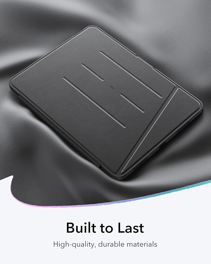 ESR for iPad Air 11 Inch Case M4/M3/M2 (2026/2025/2024) iPad Air 5th/4th Gen Case (2022/2020) Vertical Stand Cover Multi Stand Angles Ultra-Stable Cover with Pencil Holder Flip Series Black