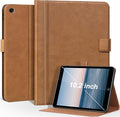 Leather Case for iPad 9th/8th/7th Generation 10.2 Inch(2021/2020/2019)Premium Leather Folio Cover with Auto Wake/SleepAdjustable StandBrown