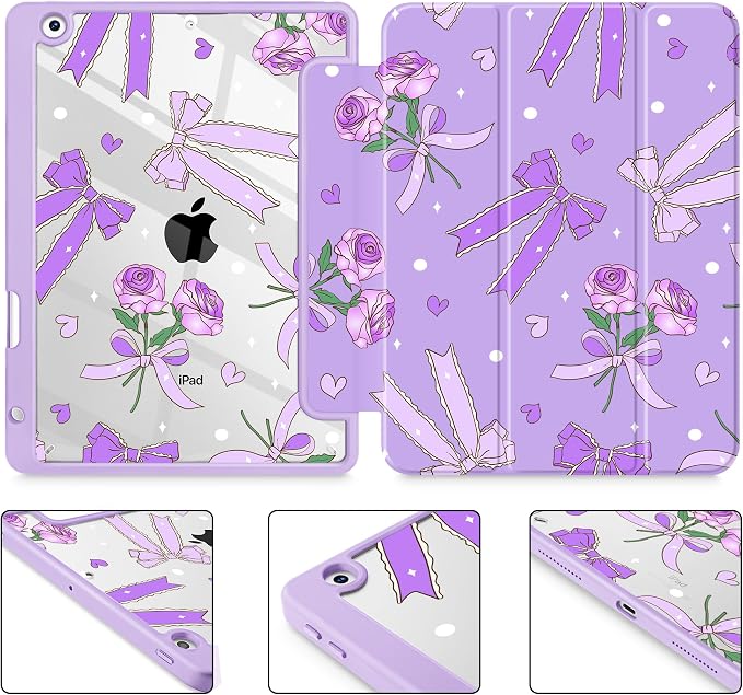 Bow & Rose Purple
