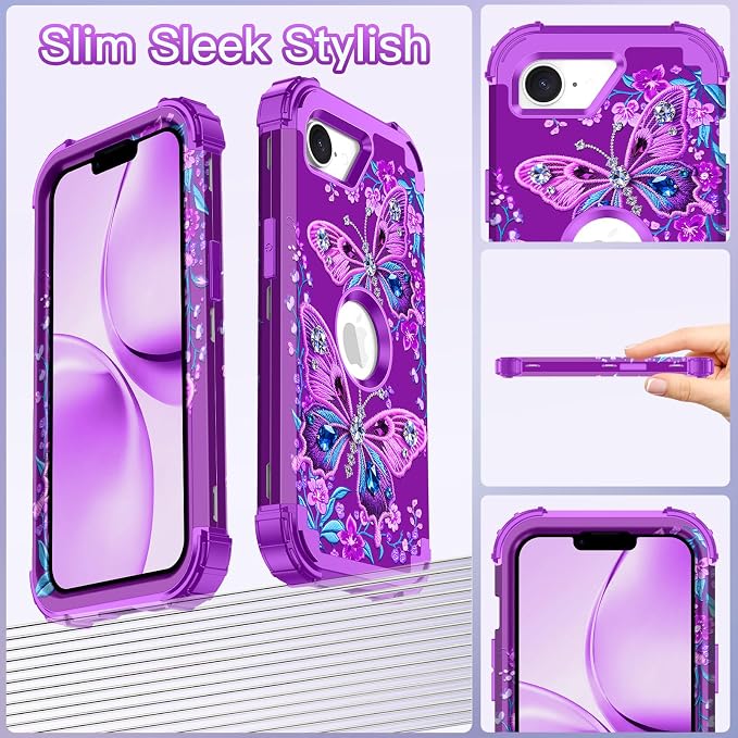 Diamond Purple Butterfly