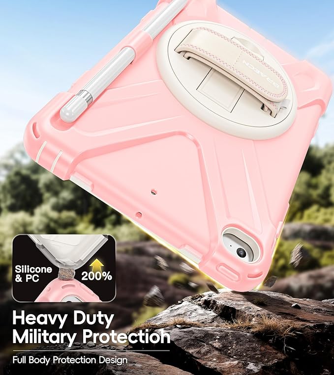 BRAECN iPad mini 5 CaseiPad mini 4 Case Heavy Duty Shockproof Protective Rugged Case with Pencil HolderHand StrapKickstand Shoulder Strap for iPad mini 5th/4th Generation 7.9 Inch for Kids