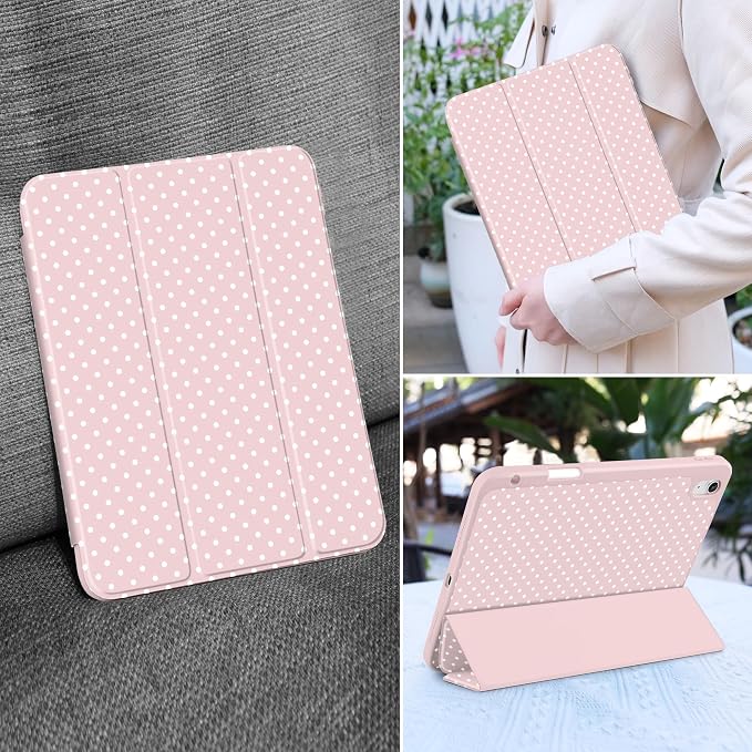White Polka Dot & Pink