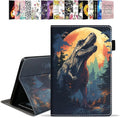 Case for All-New Amazon Kindle Fire HD 10 &amp 10 Plus Tablet 10.1 (13th/11th Generation 2023/2021 Release) - PU Leather Folio Case with Smart Auto Wake/Sleep Dinosaur