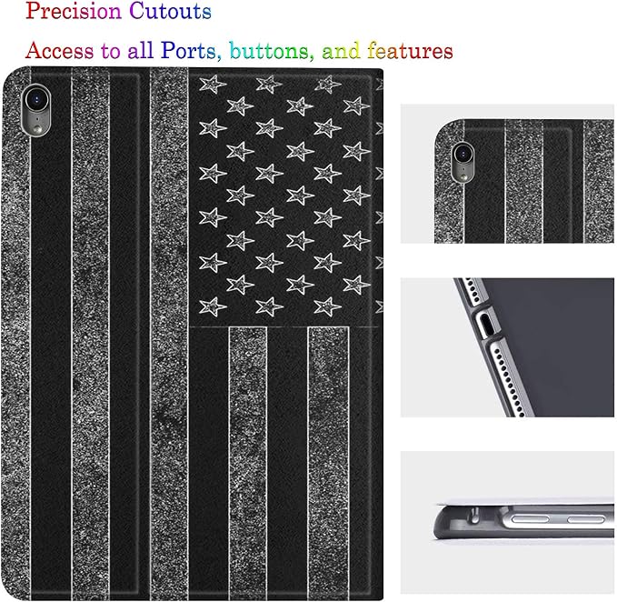 Black and White American Flag