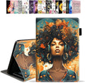 Case for All-New Amazon Kindle Fire HD 10 &amp 10 Plus Tablet 10.1 (13th/11th Generation 2023/2021 Release) - PU Leather Folio Case with Smart Auto Wake/Sleep African American Woman