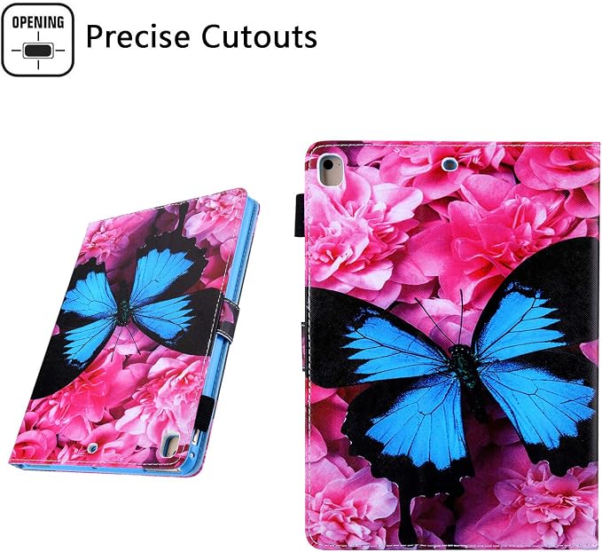 06# Blue Butterfly Red Flower