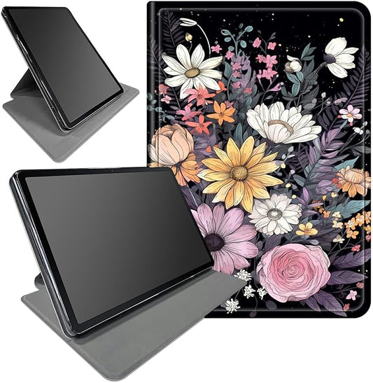 Case for Samsung Galaxy Tab S8 2022/Tab S7 2020 11 Inch (Model SM-X700/X706/T870/T875/T878) Many Flowers Theme 360 Degree Rotating Stand Smart Protective Cover for Samsung S7 Tablet
