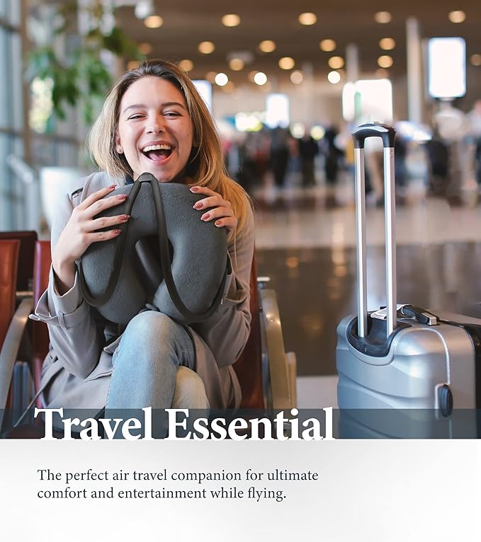 ENCASED Neck Pillow Phone Holder for iPhone - Magnetic Gooseneck Arm Perfect for Laying in Bed/Car/Couch or Travel - Ultra Comfortable Memory Foam for Kids and Adults (Compatible with MagSafe)