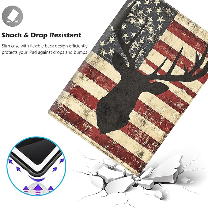 Deer American Flag