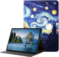 for iPad 10th Generation 10.9-inch CasePU Leather Cover with Auto Wake/SleepMulti-Angle Viewing Adjustable Stand.Van Gogh Starry Night