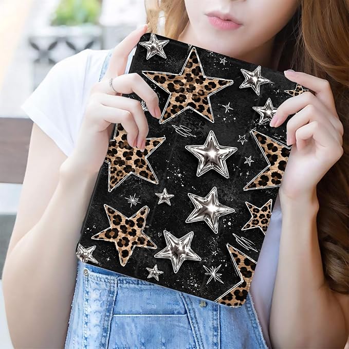 Black-Leopard Print Stars