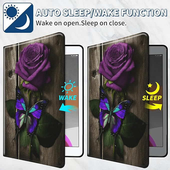 Purple Rose & Butterflies