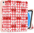 May Chen for iPad (A16) 11th Generation Case 11 Inch 2025 iPad 10th Gen Case 2022 10.9 inch Trifold Stand with Auto Wake/Sleep Soft TPU Protective Stand Back Cover Cherry Bow