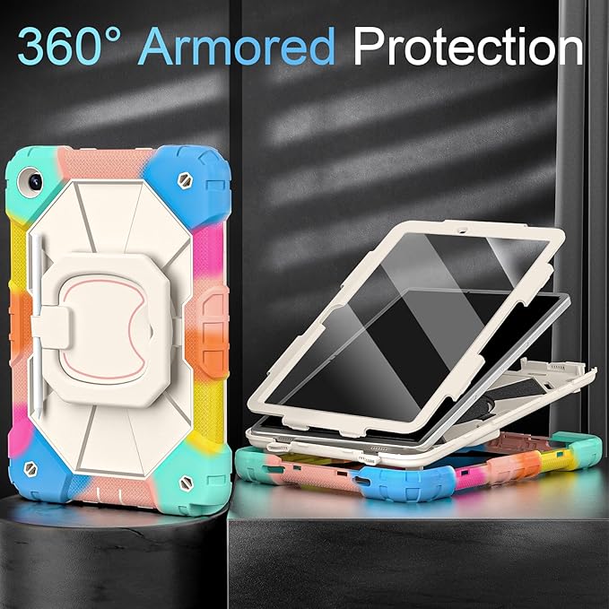 Case for Samsung Galaxy Tab A9+/ A9 Plus Case 11 2023 (SM-X210/X216/X218) with Screen Protector/360 Rotating StandMilitary Grade Shockproof Cover for Galaxy Tab A9 Plus Cases