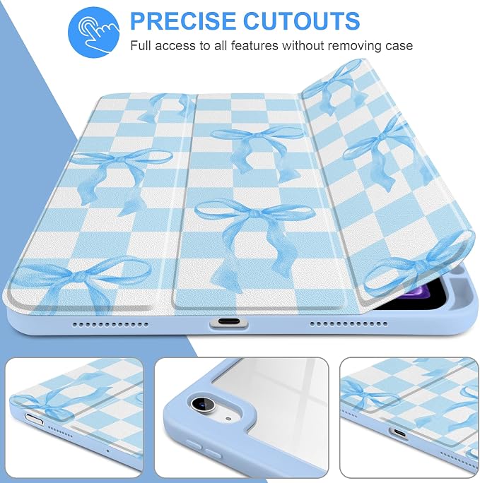 Blue&White Checkers&Bows
