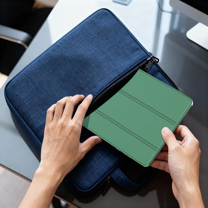 for Samsung Galaxy Tab S11 Tablet CaseMagnetic Split Acrylic Case– with Pen SlotPU Leather Material Detachable StandSlim Protective Cover for S11ShockproofLightweight[Dark Green]